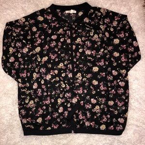 Floral bomber jacket